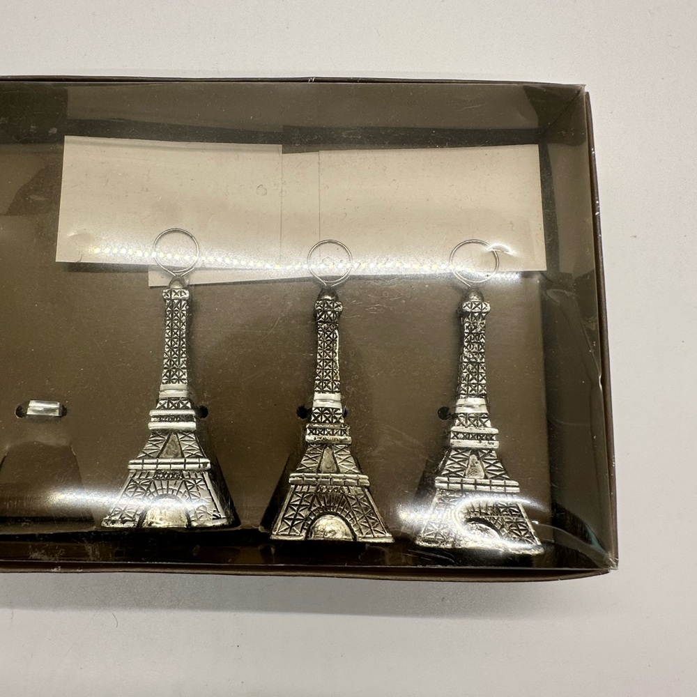 Pier 1 Imports (3) Eiffel Tower Place Card Holders and Note Cards READ Only 3!
